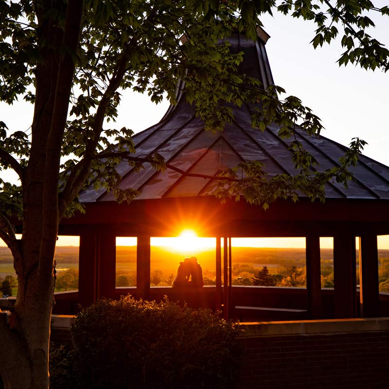 couple at gazebo