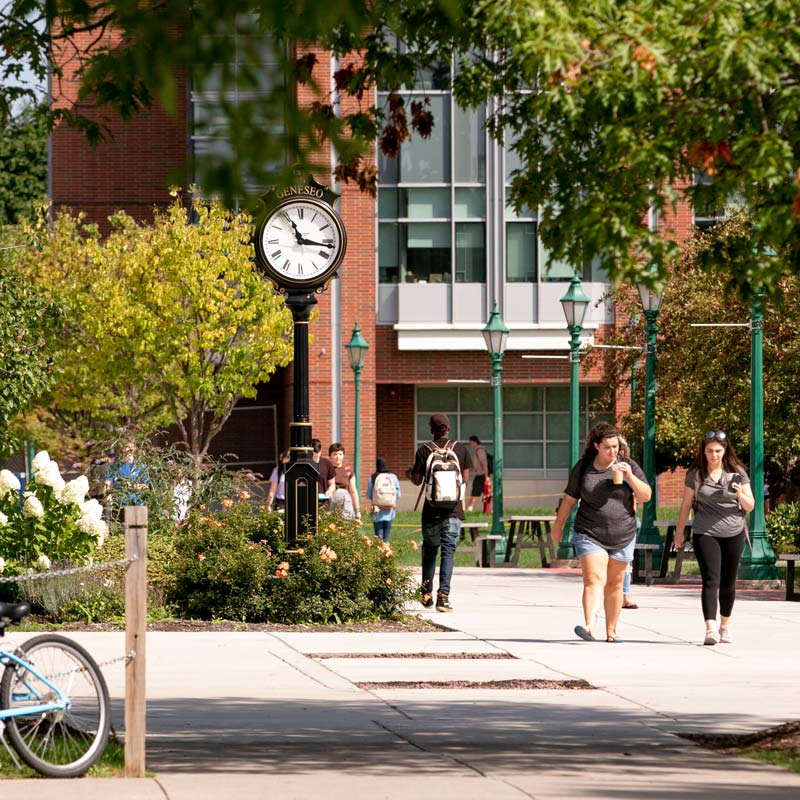 students on campus