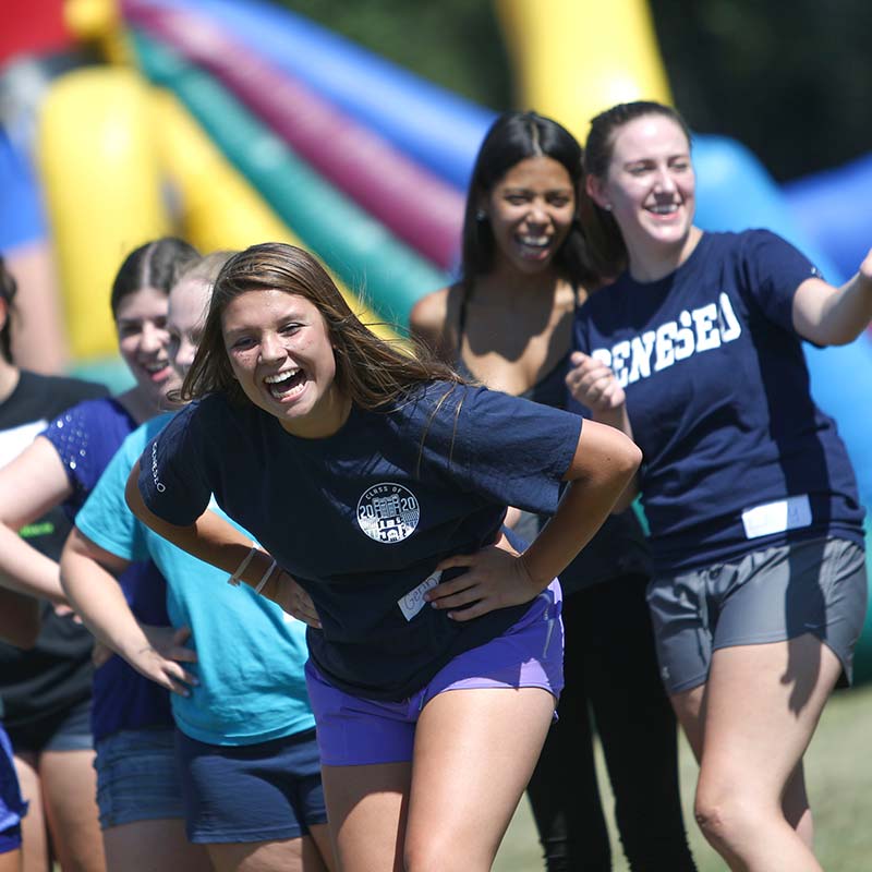 students laughing