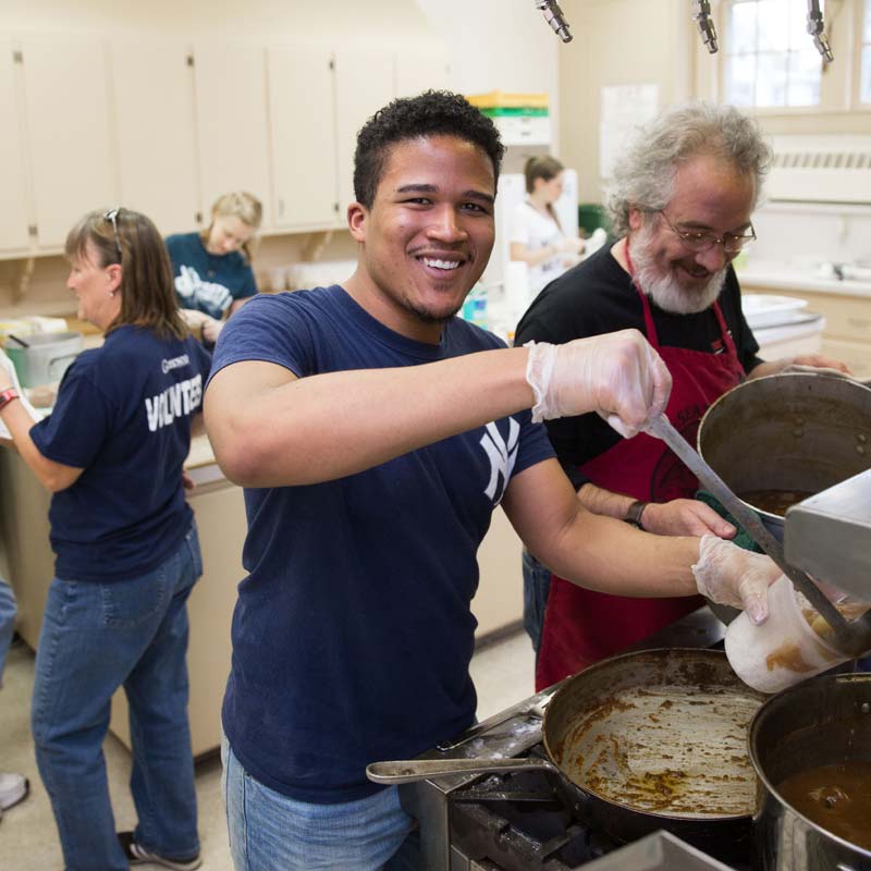 student and faculty volunteers