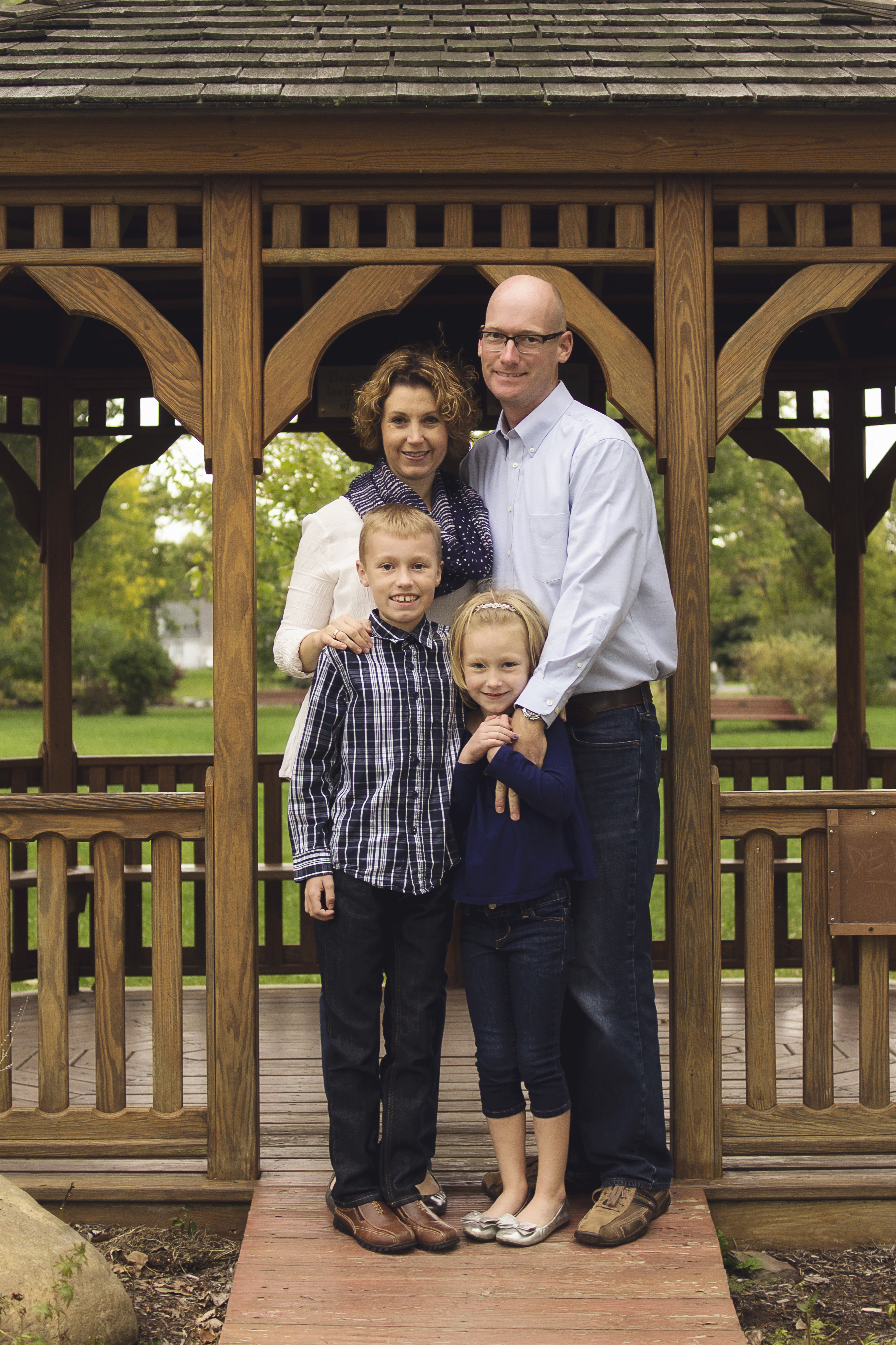 My husband Jeff, who teaches 5th grade math, and our two children, Noah and Celia