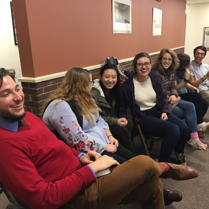 students sitting together