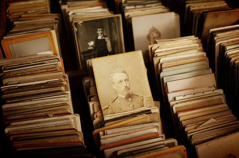 box of old photographs