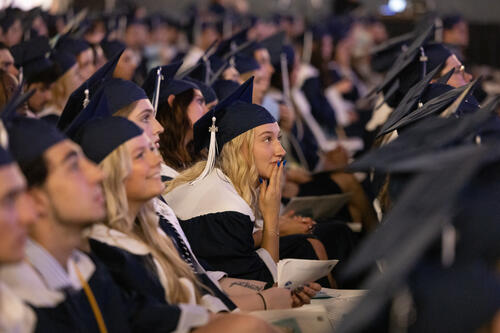 Students at commencement