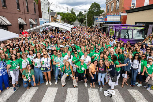 Group Photo of Reunion Attendees at the Block Party