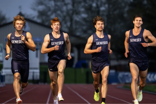 Members of the men's relay team 