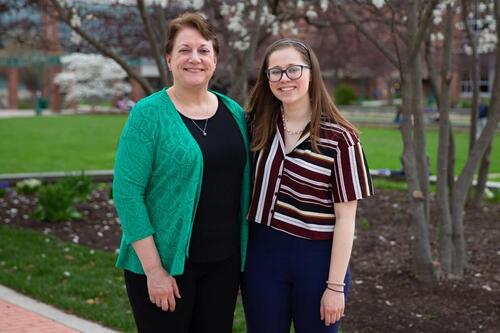 Cynthia Klima and Annie Renaud '19