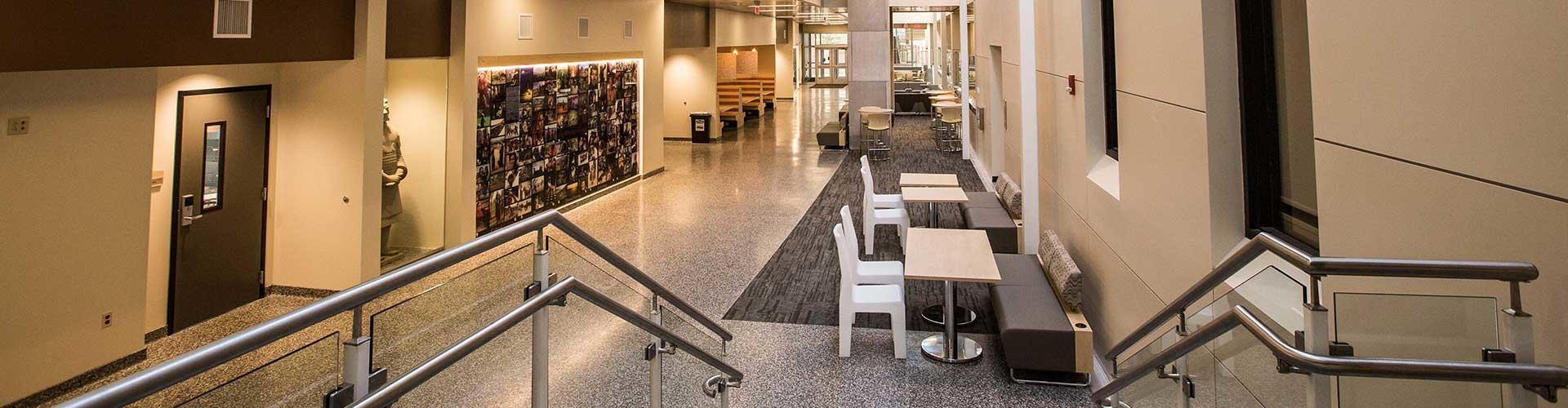 Interior of Bailey Hall, main floor.