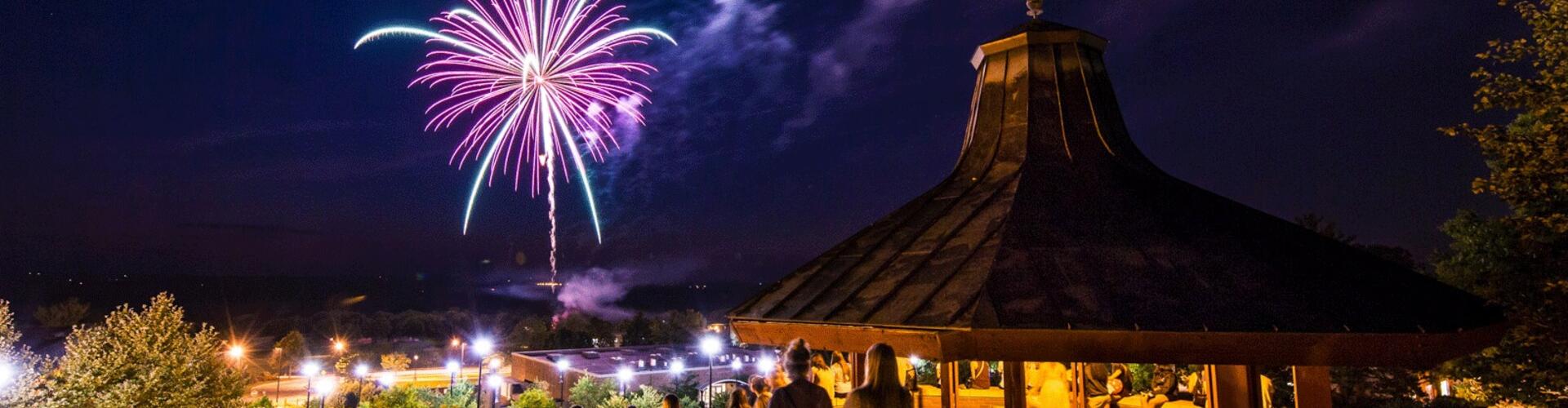 First Knight fireworks over Genesee Valley