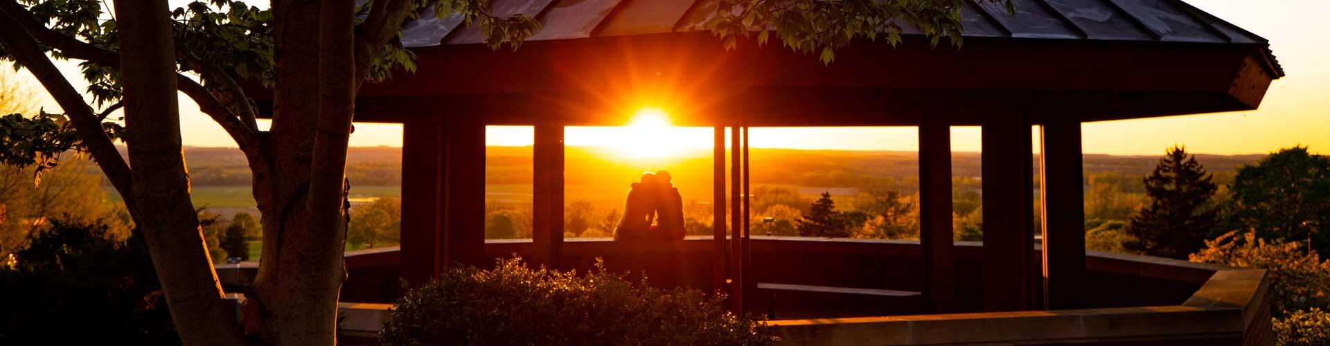 couple watching sunset