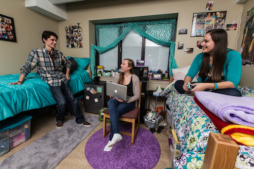 Students in dorm 