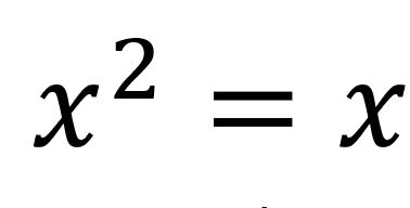 Idempotents (x to the power of 2 equals x)